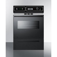 Summit 24" Wide Gas Wall Oven with Removable Door, Electronic Ignition, LP Conversion, Porcelain Interior, Lower Broiler, Digital Clock - TTM7212KW - The Home Selection
