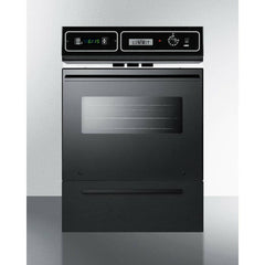 Summit 24" Wide Gas Wall Oven with Removable Door, Electronic Ignition, LP Conversion, Porcelain Interior, Lower Broiler, Digital Clock - TTM7212KW - The Home Selection