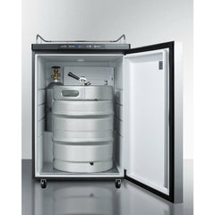 Summit 24" Wide Kegerator, Tap Beer Dispenser with 1 Half-Barrel Capacity, Digital Thermostat, Automatic Defrost - SBC635MNK - The Home Selection