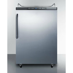 Summit 24" Wide Kegerator, Tap Beer Dispenser with 1 Half-Barrel Capacity, Digital Thermostat, Automatic Defrost - SBC635MNK - The Home Selection
