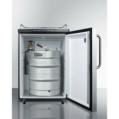 Summit 24" Wide Kegerator, Tap Beer Dispenser with 1 Half-Barrel Capacity, Digital Thermostat, Automatic Defrost - SBC635MNK - The Home Selection