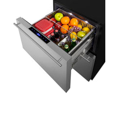 Summit 24" Wide Outdoor 2-Drawer Refrigerator-Freezer, ADA Compliant - ADRF244OS - The Home Selection