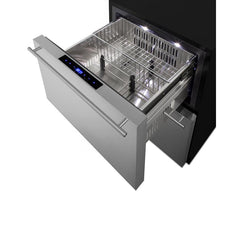 Summit 24" Wide Outdoor 2-Drawer Refrigerator-Freezer, ADA Compliant - ADRF244OS - The Home Selection