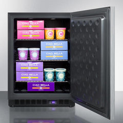Summit 24" Wide Outdoor All-Freezer (Panel Not Included) with 3 Adjustable Chrome Shelves, Automatic Defrost, Exterior Digital Thermostat, LED Lighting - SPFF51OS - The Home Selection