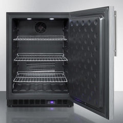 Summit 24" Wide Outdoor All-Freezer with 4.72 cu.ft. Capacity, Right Hinge, Frost Free Defrost, Digital Thermostat, Factory Installed Lock, CFC Free - SPFF51OSSS - The Home Selection