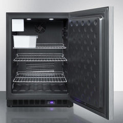 Summit 24" Wide Outdoor All-Freezer With Icemaker (Panel Not Included) with 4.72 cu.ft. Capacity, Right Hinge, Frost Free Defrost, Ice Maker, Digital Thermostat, Factory Installed Lock - SPFF51OS - The Home Selection