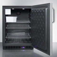 Summit 24" Wide Outdoor All-Freezer With Icemaker (Panel Not Included) with 4.72 cu.ft. Capacity, Right Hinge, Frost Free Defrost, Ice Maker, Digital Thermostat, Factory Installed Lock - SPFF51OS - The Home Selection