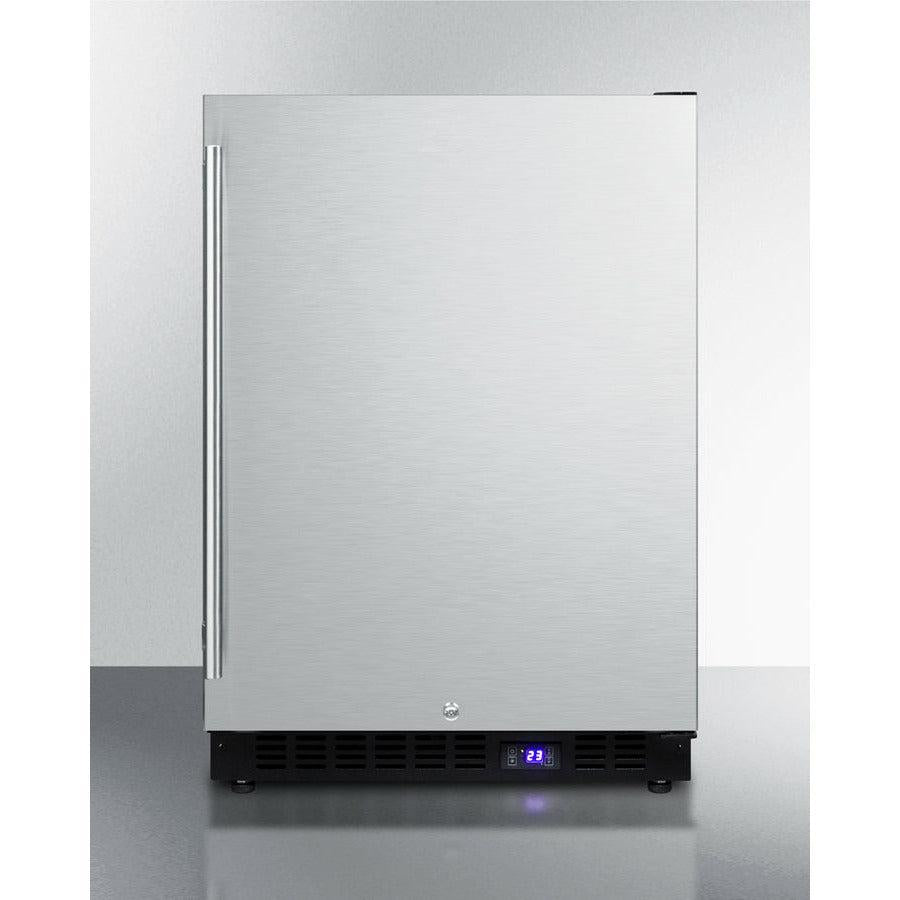 Summit 24" Wide Outdoor All-Freezer With Icemaker (Panel Not Included) with 4.72 cu.ft. Capacity, Right Hinge, Frost Free Defrost, Ice Maker, Digital Thermostat, Factory Installed Lock - SPFF51OS - The Home Selection