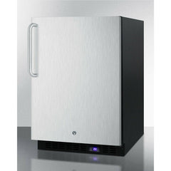 Summit 24" Wide Outdoor All-Freezer With Icemaker with 4.72 cu.ft. Capacity, Right Hinge, Frost Free Defrost, Ice Maker, Digital Thermostat, Factory Installed Lock - SPFF51OSSS - The Home Selection