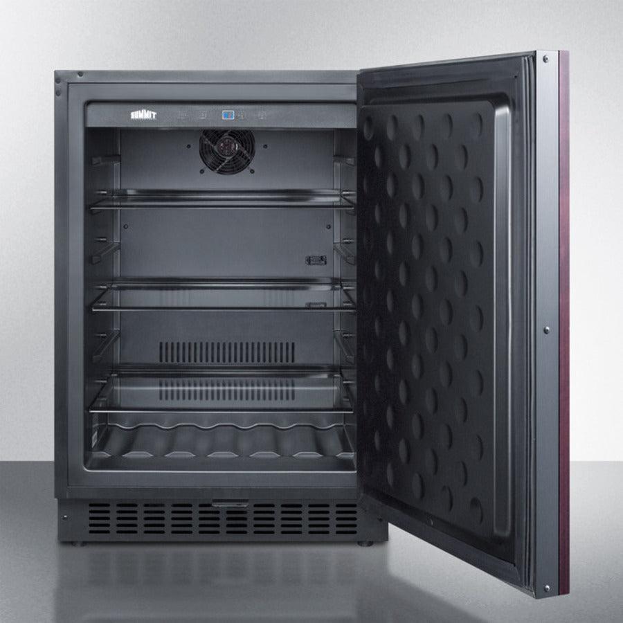 Summit 24" Wide Outdoor All-Refrigerator (Panel Not Included) with 4.6 cu.ft. Capacity, 3 Glass Shelves, Right Hinge, Frost Free Defrost Energy Star Certified, Adjustable Glass Shelves, Frost-Free Operation, Digital Thermostat, CFC Free - SPR627OS - The Home Selection