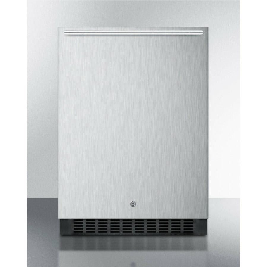Summit 24" Wide Outdoor All-Refrigerator (Panel Not Included) with 4.6 cu.ft. Capacity, 3 Glass Shelves, Right Hinge, Frost Free Defrost Energy Star Certified, Adjustable Glass Shelves, Frost-Free Operation, Digital Thermostat, CFC Free - SPR627OS - The Home Selection