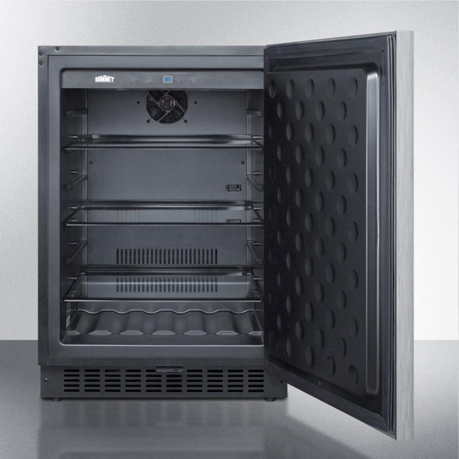 Summit 24" Wide Outdoor All-Refrigerator (Panel Not Included) with 4.6 cu.ft. Capacity, 3 Glass Shelves, Right Hinge, Frost Free Defrost Energy Star Certified, Adjustable Glass Shelves, Frost-Free Operation, Digital Thermostat, CFC Free - SPR627OS - The Home Selection