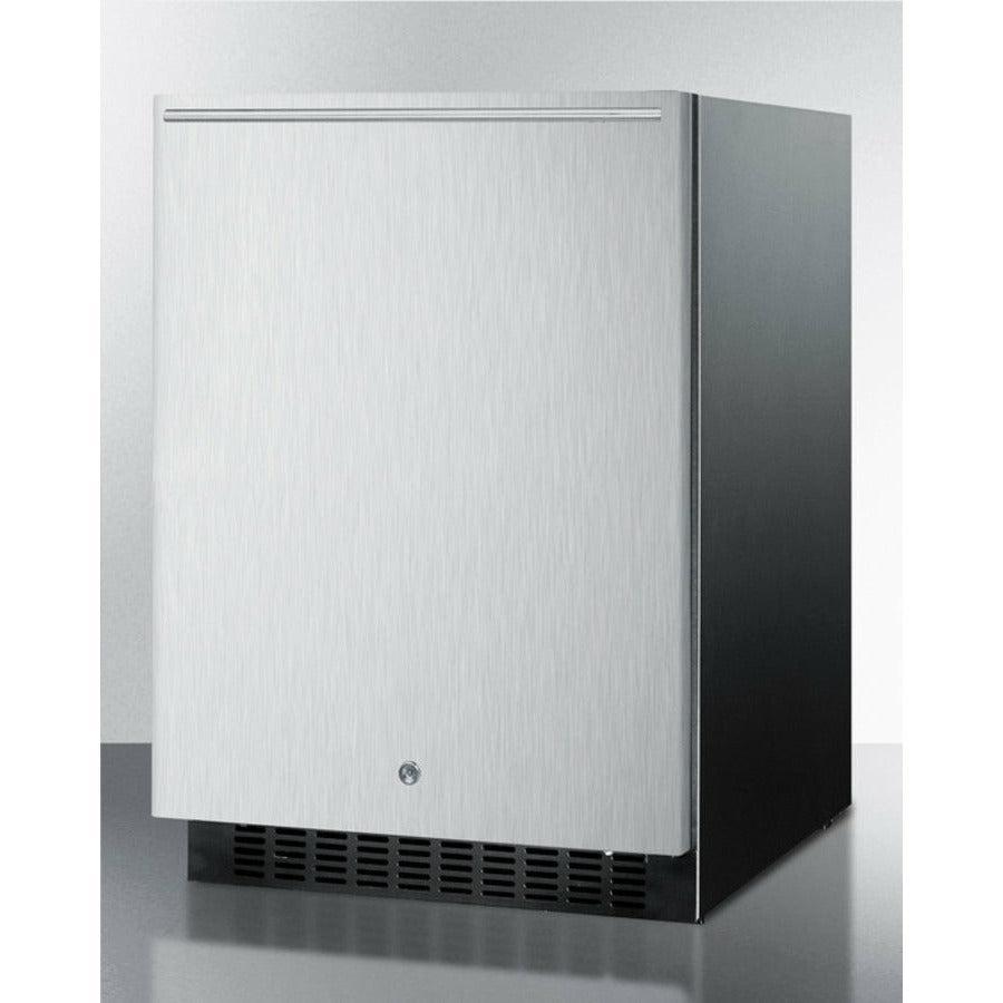 Summit 24" Wide Outdoor All-Refrigerator (Panel Not Included) with 4.6 cu.ft. Capacity, 3 Glass Shelves, Right Hinge, Frost Free Defrost Energy Star Certified, Adjustable Glass Shelves, Frost-Free Operation, Digital Thermostat, CFC Free - SPR627OS - The Home Selection