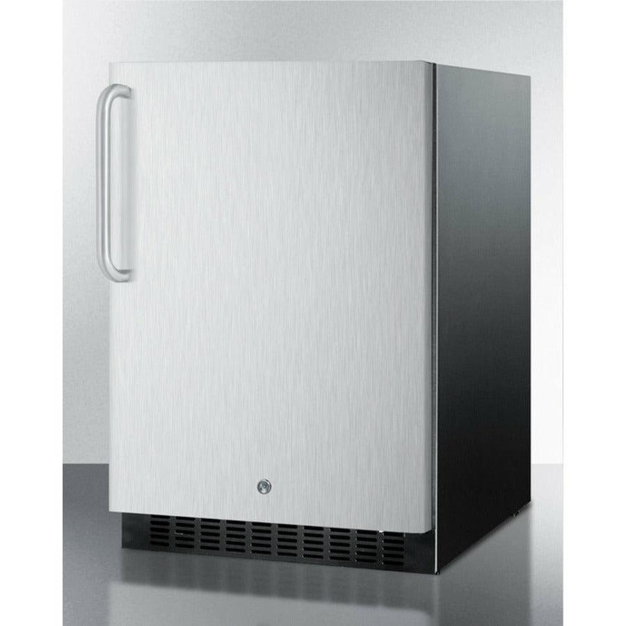 Summit 24" Wide Outdoor All-Refrigerator (Panel Not Included) with 4.6 cu.ft. Capacity, 3 Glass Shelves, Right Hinge, Frost Free Defrost Energy Star Certified, Adjustable Glass Shelves, Frost-Free Operation, Digital Thermostat, CFC Free - SPR627OS - The Home Selection