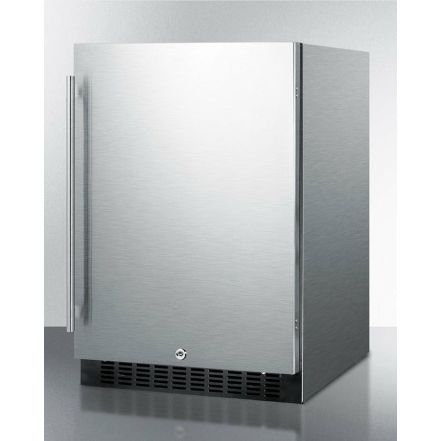 Summit 24" Wide Outdoor All-Refrigerator with 4.6 cu. ft. Capacity, 3 Glass Shelves, Right Hinge with Reversible Doors, with Door Lock, Frost Free Defrost Digital Thermostat, CFC Free - SPR627OS - The Home Selection