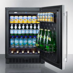 Summit 24" Wide Outdoor All-Refrigerator with 4.6 cu. ft. Capacity, 3 Glass Shelves, Right Hinge with Reversible Doors, with Door Lock, Frost Free Defrost Digital Thermostat, CFC Free - SPR627OS - The Home Selection