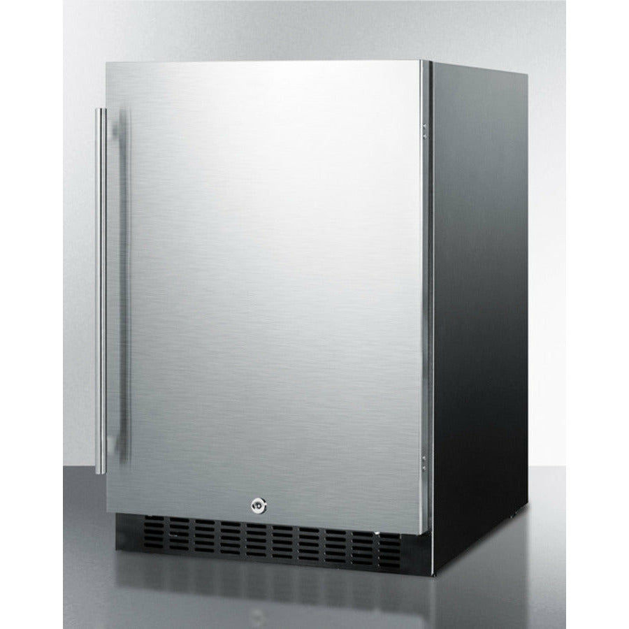 Summit 24" Wide Outdoor All-Refrigerator with 4.6 cu. ft. Capacity, 3 Glass Shelves, Right Hinge with Reversible Doors, with Door Lock, Frost Free Defrost Digital Thermostat, CFC Free - SPR627OS - The Home Selection