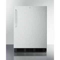 Summit 24" Wide Outdoor All-Refrigerator, with 5.5 cu. ft. Capacity, 3 Glass Shelves, Right Hinge, with Door Lock, Automatic Defrost ADA Compliant - SPR7BOSSTADA - The Home Selection