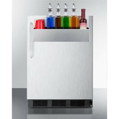Summit 24" Wide Outdoor All-Refrigerator, with Speed Rail - SPR7BOSSTSR - The Home Selection