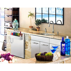 Summit 24" Wide Outdoor All-Refrigerator, with Speed Rail - SPR7BOSSTSR - The Home Selection