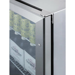 Summit 24" Wide Outdoor Beverage Center with 5 cu. ft. Capacity, Weatherproof Construction, CFC Free, Adjustable Cantilevered Shelves, Double-Pane Tempered Glass Door - SCR611GLOS - The Home Selection