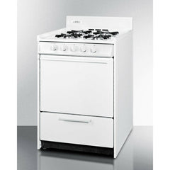 Summit 24" Wide Propane Gas Range, Battery Start with Battery Start, 4 Burners, Broiler Compartment, Upfront Controls, Porcelain and Steel Construction - WLM610P - The Home Selection