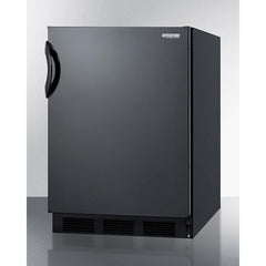 Summit 24" Wide Refrigerator-Freezer, ADA Compliant with 5.1 cu. ft. Capacity, 2 Wire Shelves, Right Hinge with Reversible Doors, with Door Lock, Crisper Drawer, Cycle Defrost, CFC Free, Adjustable Thermostat, Crisper - CT66 - The Home Selection