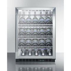 Summit 24" Wide Single Zone Built-In Commercial Wine Cellar - SCR610BLCH - The Home Selection