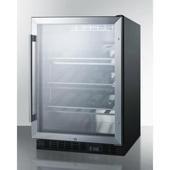 Summit 24" Wide Single Zone Built-In Commercial Wine Cellar - SCR610BLCH - The Home Selection