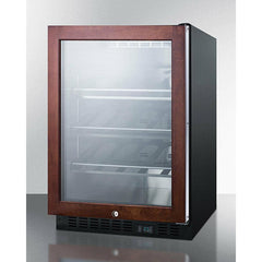 Summit 24" Wide Single Zone Built-In Commercial Wine Cellar with 5.0 Cu. Ft. Capacity, Digital Thermostat, Reversible Hinges - SCR610BLCHPNR - The Home Selection