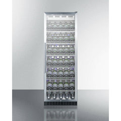 Summit 24" Wide Single Zone Commercial Wine Cellar with 35 Bottle Capacity, Right Hinge, Glass Door, With Lock, 6 Fixed Wine Racks, Digital Control, LED Light, Compressor Cooling, ETL Approved, Digital Thermostat, Factory Installed Lock - SCR1401 - The Home Selection