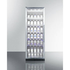 Summit 24" Wide Single Zone Commercial Wine Cellar with 35 Bottle Capacity, Right Hinge, Glass Door, With Lock, 6 Fixed Wine Racks, Digital Control, LED Light, Compressor Cooling, ETL Approved, Digital Thermostat, Factory Installed Lock - SCR1401 - The Home Selection