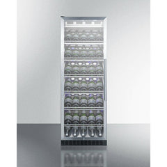 Summit 24" Wide Single Zone Commercial Wine Cellar with 35 Bottle Capacity, Right Hinge, Glass Door, With Lock, 6 Fixed Wine Racks, Digital Control, LED Light, Compressor Cooling, ETL Approved, Digital Thermostat, Factory Installed Lock - SCR1401 - The Home Selection