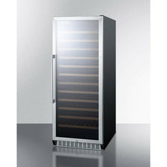 Summit 24" Wide Wine Cellar with 102 Bottle Capacity, Right Hinge, Glass Door, With Lock, 12 Adjustable Wine Racks, Digital Control, LED Light, Compressor Cooling - SWC1102 - The Home Selection