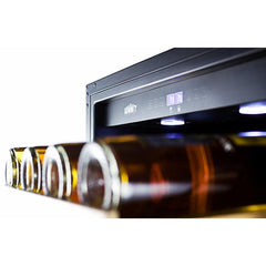 Summit 24" Wide Wine Cellar With Lock, 14 Extension Wine Racks, Digital Control, LED Light, ETL Approved, Digital Thermostat, Dual Zone, Built-In capable - SWC1875B - The Home Selection