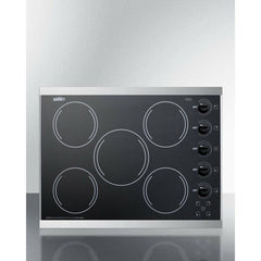 Summit 27" Wide 230V 5-Burner Radiant Cooktop - CRS5B1 - The Home Selection