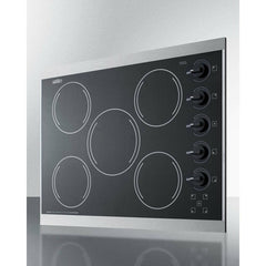 Summit 27" Wide 230V 5-Burner Radiant Cooktop - CRS5B1 - The Home Selection
