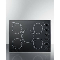 Summit 27" Wide 5 Burner Electric Cooktop - CR5B27 - The Home Selection