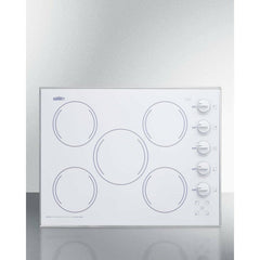 Summit 27" Wide 5 Burner Electric Cooktop - CR5B27 - The Home Selection