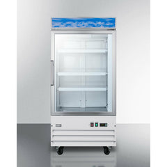 Summit 27" Wide Upright Beer Froster with 9 cu. ft. Capacity, Digital Thermostat, Self-Closing Door, Casters, Professional Handle - SCFU1211FROST - The Home Selection