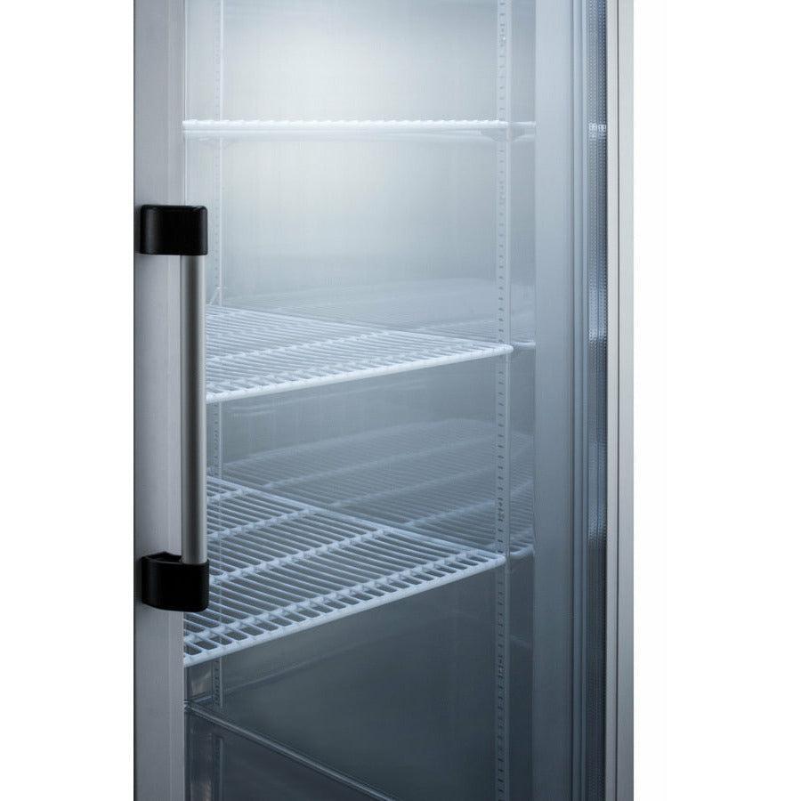Summit 28" Reach-In Refrigerator with 23 cu. ft. Capacity, Automatic Defrost with Adjustable Cycle Defrost, Temperature Alarm, Open Door Alarm, Microprocessor Control Panel - SCR23SSG - The Home Selection
