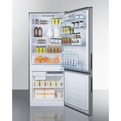 Summit 28" Wide Bottom Freezer Refrigerator - FFBF279SS - The Home Selection