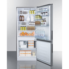 Summit 28" Wide Built-In Bottom Freezer Refrigerator - FFBF279SSBI - The Home Selection