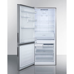 Summit 28" Wide Built-In Bottom Freezer Refrigerator - FFBF279SSBILHD - The Home Selection