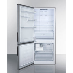 Summit 28" Wide Built-In Bottom Freezer Refrigerator With Icemaker - FFBF279SSBIIMLHD - The Home Selection