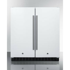 Summit 30" Side-by-Side Compact Refrigerator and Freezer with 5.4 Cu. ft. Capacity; LED lighting; Frost Free OPERATION - FFRF3075W - The Home Selection