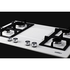 Summit 30" White Gas Cooktop - GC43 - The Home Selection