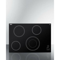 Summit 30" Wide 208-240V 4-Burner Radiant Cooktop - CR4B30T11B - The Home Selection