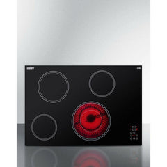 Summit 30" Wide 208-240V 4-Burner Radiant Cooktop - CR4B30T11B - The Home Selection
