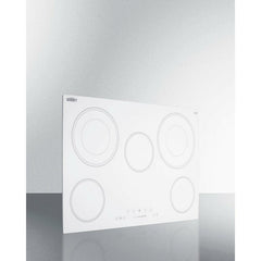Summit 30" Wide 208-240V 5-Burner Radiant Cooktop with 5 Elements, Hot Surface Indicator, ADA Compliant, ETL Safety Listed, Child Lock, ETL, Residual Heat Indicator Light, Digital Touch Controls, EuroKera Glass Surface - CR5B30T - The Home Selection